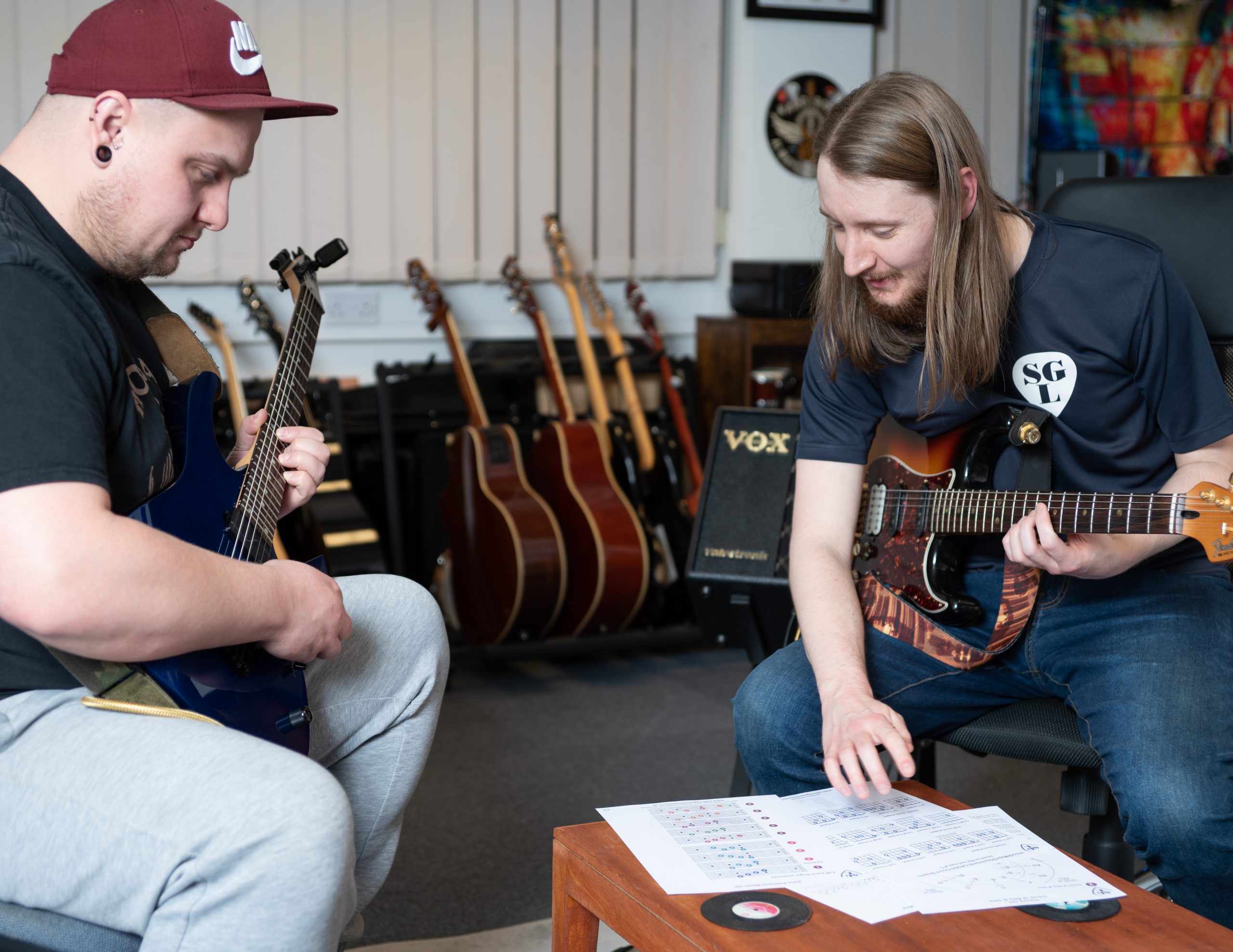 5 star premium guitar lessons at our Eccles, Salford Guitar studio