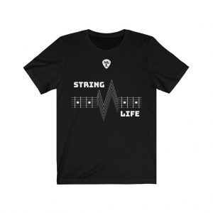 Salford Guitar Lessons - String Life T-shirt Tee unisex - black