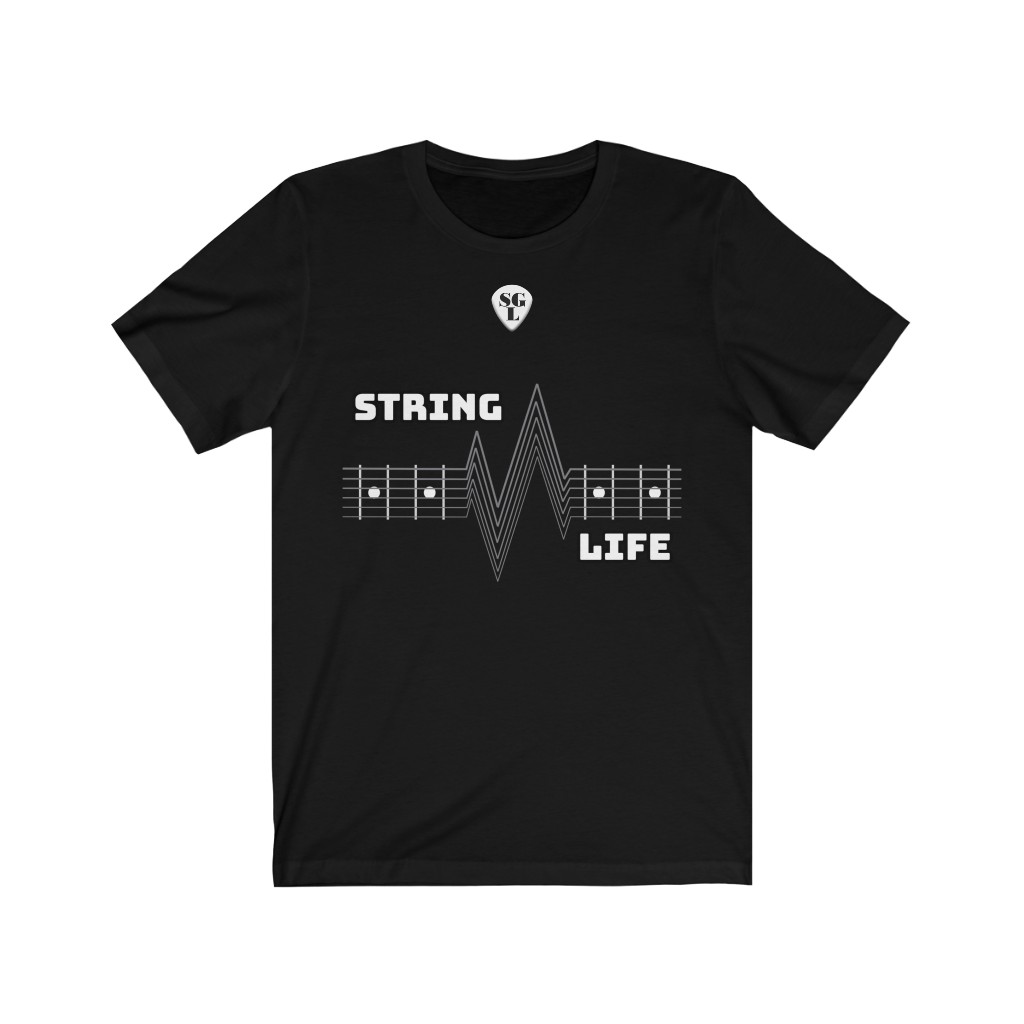 Salford Guitar Lessons - String Life T-shirt Tee unisex - black