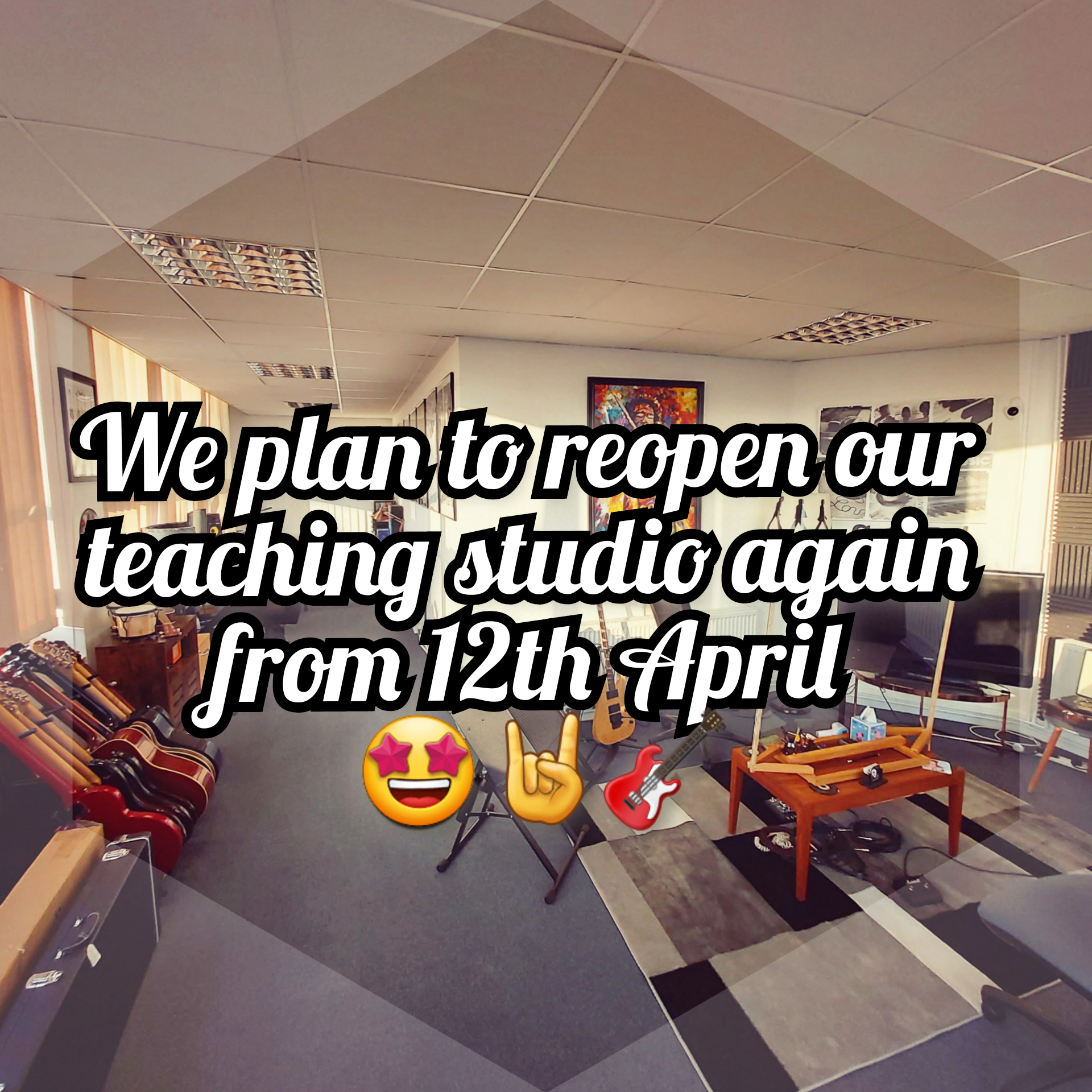 🎸We plan to reopen again from 12th April!