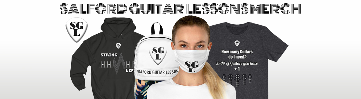Salford Guitar Lessons - guitar merchandise online shop Eccles Salford