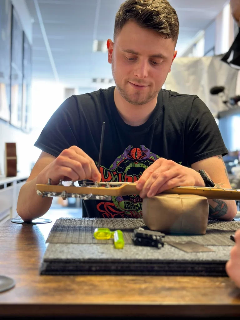 One-to-one guitar maintenance course at Salford Guitar Lessons studio
